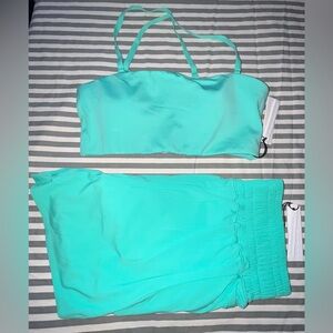 Paragon FeatherKnit High-Rise Trackshort + Reluna Infinity Bra in Rave Sz M